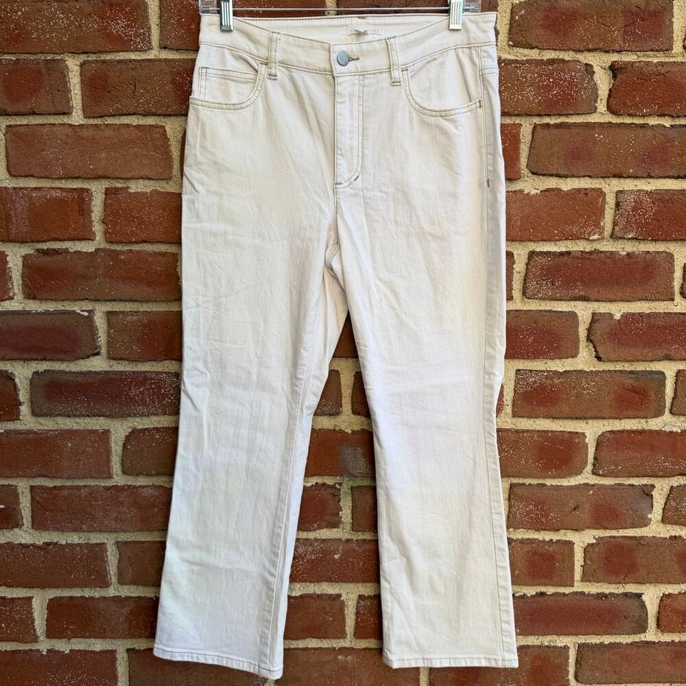 Eileen Fisher Women's Undyed Organic Cotton Stretch Cropped Jeans Ivory 4 NWOT